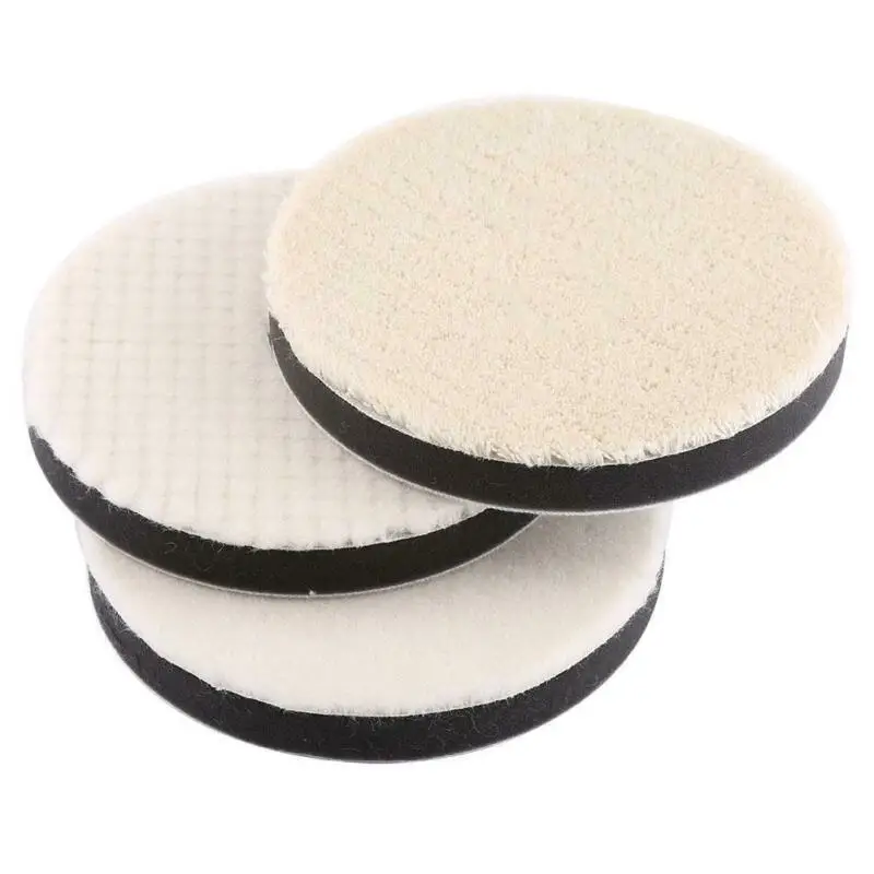 

3pcs Polishing pad Car Wool Buffing Professional Reusable Soft Durable.