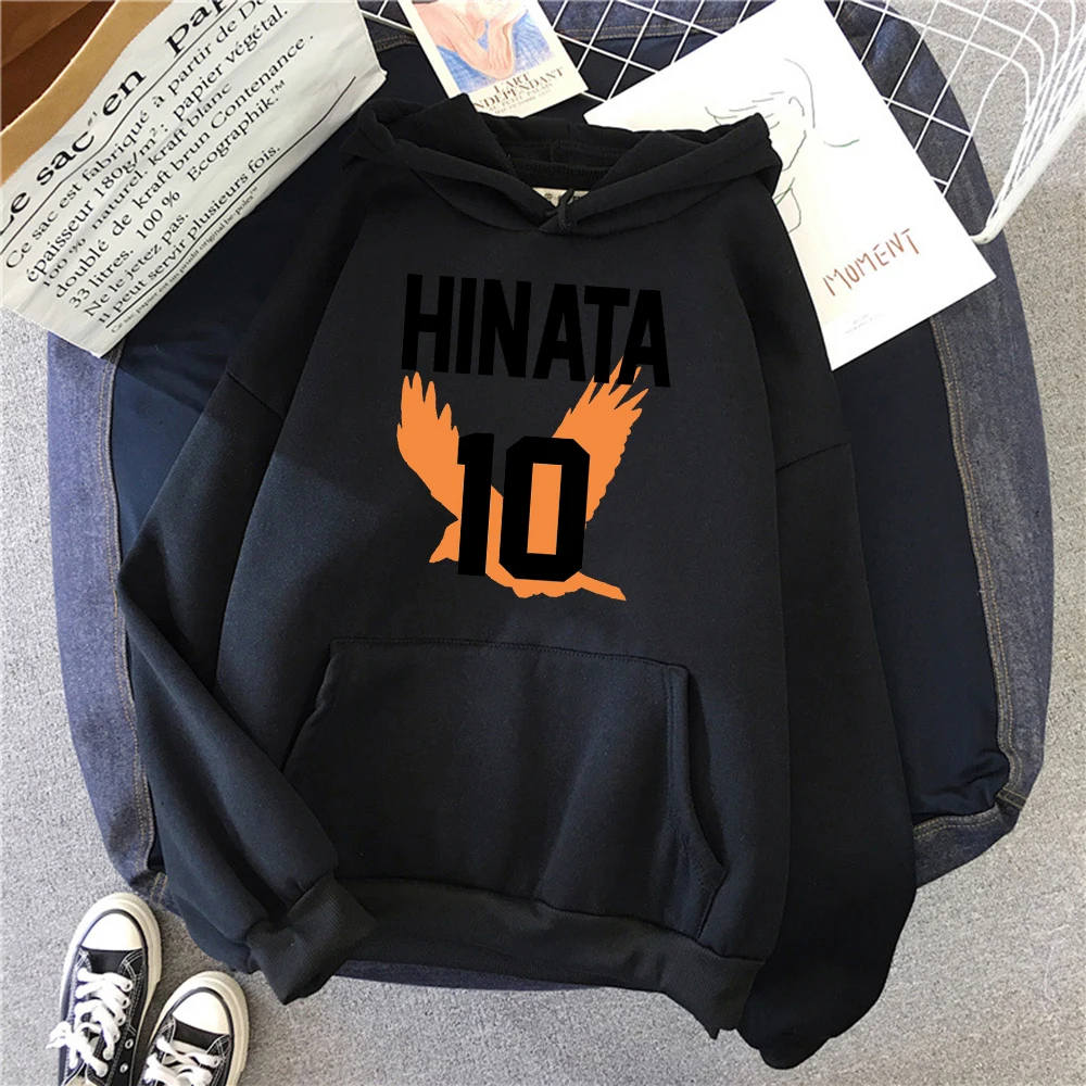 

Haikyuu Hinata Shoyo Number 10 Anime Print Men Hoodies Oversize Hoodies Harajuku Warm Sweatshirt Autumn Winter Fleece Hoody Man