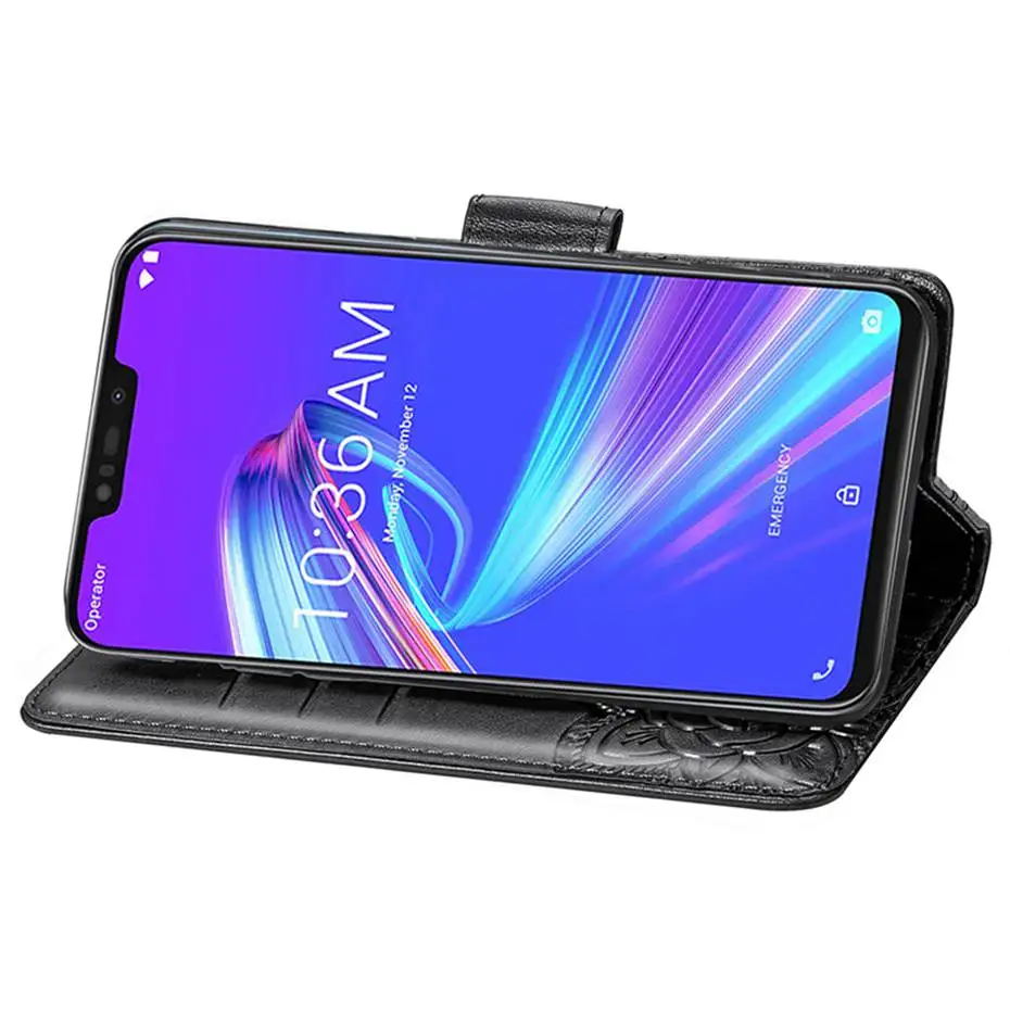 Чехол книжка для Asus Zenfone Max M2 ZB633KL чехол 6 3 дюйма роскошный кошелек из