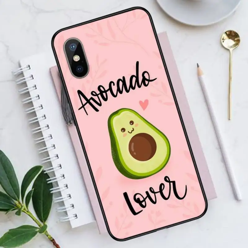 

avocado cute cartoon fruit Phone Case for iPhone 11 12 pro XS MAX 8 7 6 6S Plus X 5S SE 2020 XR Luxury brand shell funda coque