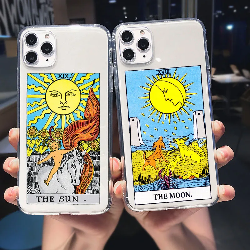 Силиконовый чехол для телефона INS с ведьмами Луна и солнце Таро загадка iPhone 11 Pro MAX