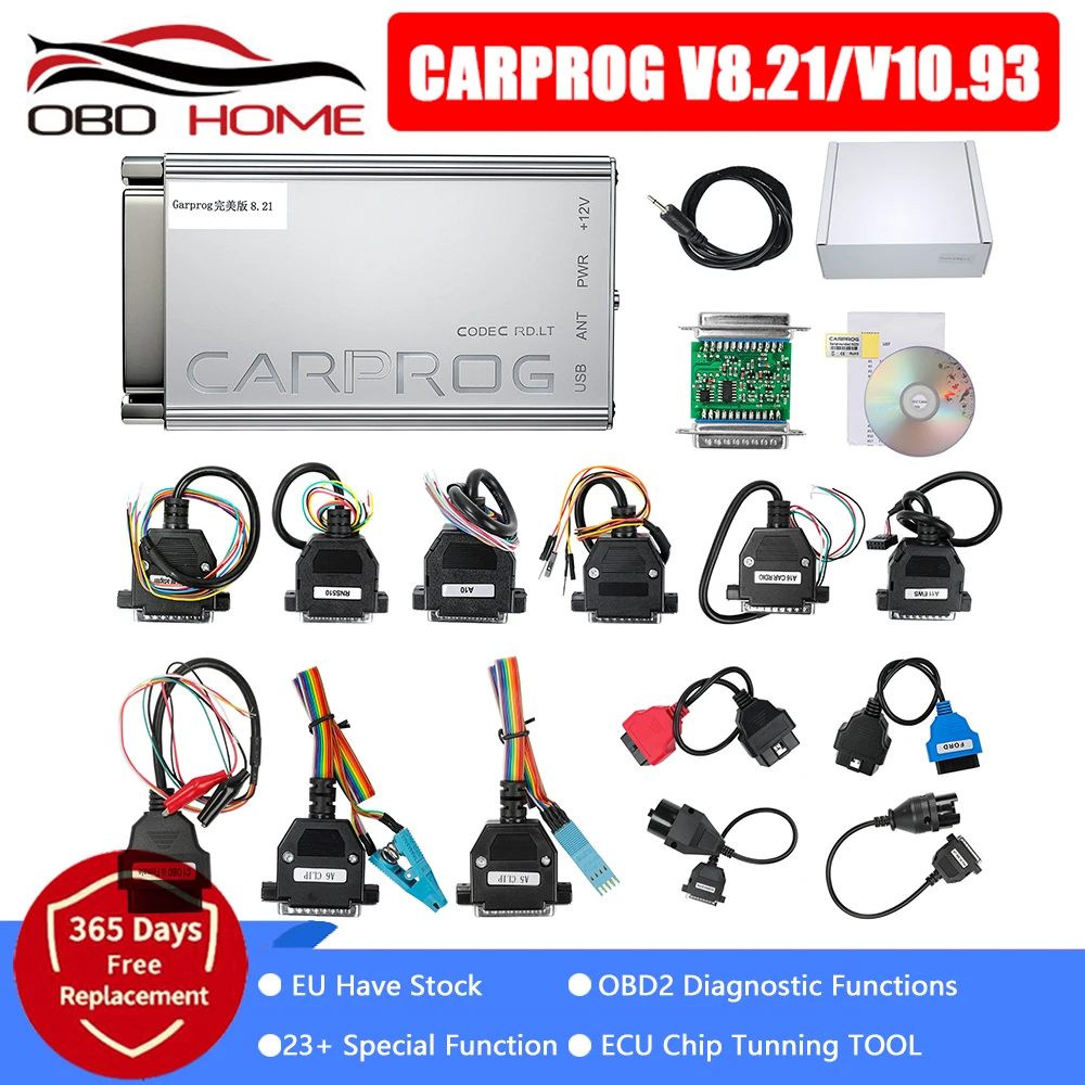 Онлайн Carprog V8.21 + генератор ключей полный адаптер для автомобиля Prog V10.93/8 21 подушки