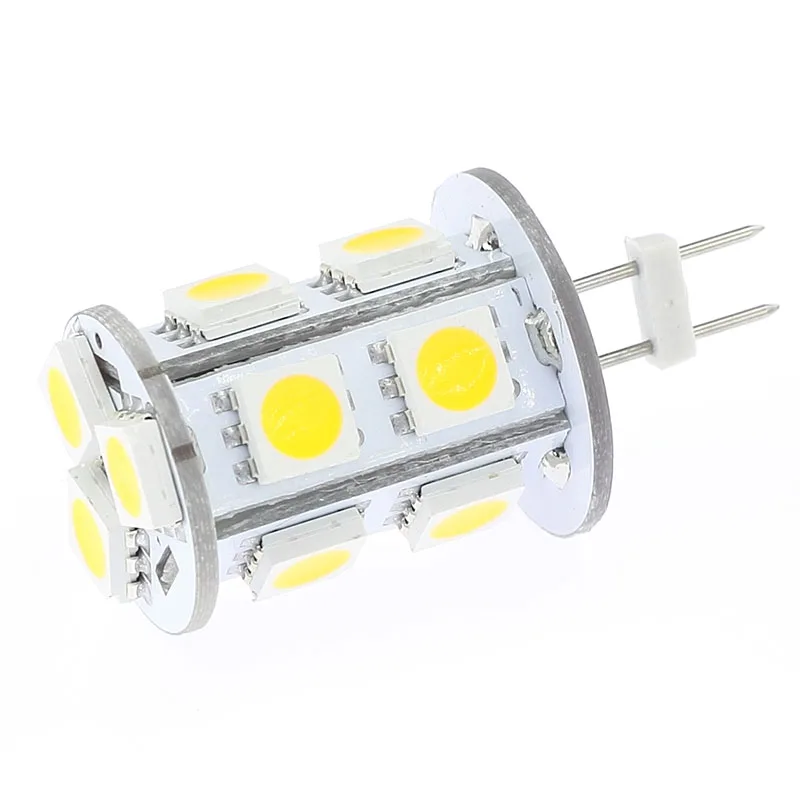 Светодиодная лампа g4 13 светодиодов 5050SMD G4 12 В 2 5 Вт белый теплый светодиодный