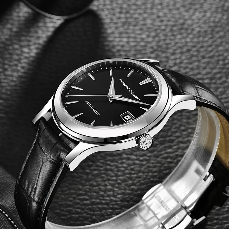 Часы PAGANI мужские автоматические механические водонепроницаемые с ремешком из