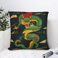 traditional chinese dragon square pillowcase cushion cover funny zip home decorative home simple 4545cm