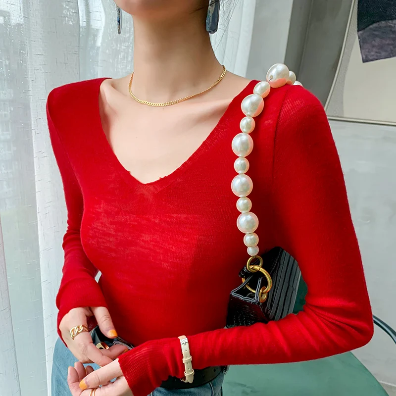 

adohon 2020 woman winter 100% Cashmere sweaters and autumn knitted Pullovers High Quality Warm Female thickening V-neck