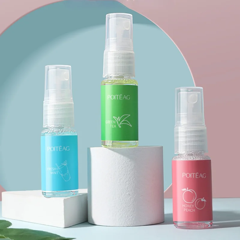 

Three Flavors of Peach, Breath Freshener, Mouth Spray, Mint Flavor Portable Breath Spray Breath Freshener Oral Care