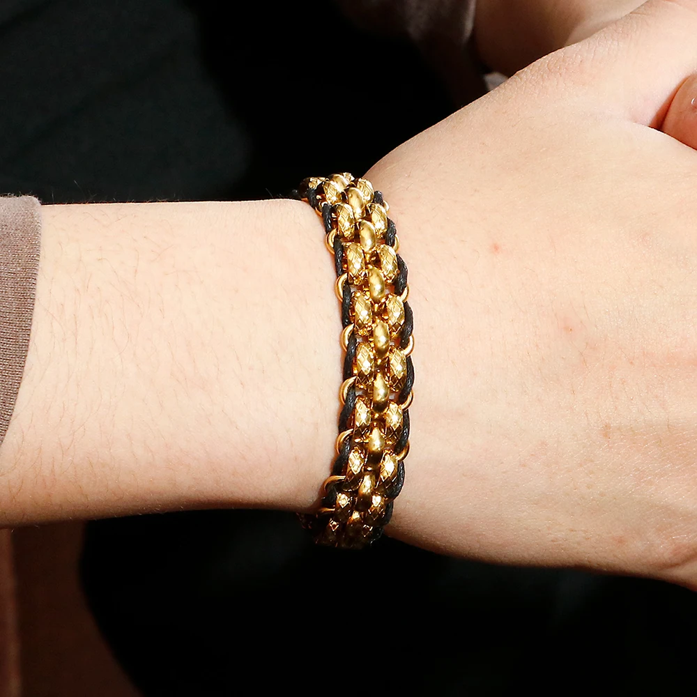 Браслет цепочка мужской Плетеный из нержавеющей стали|Цепочки и браслеты| |