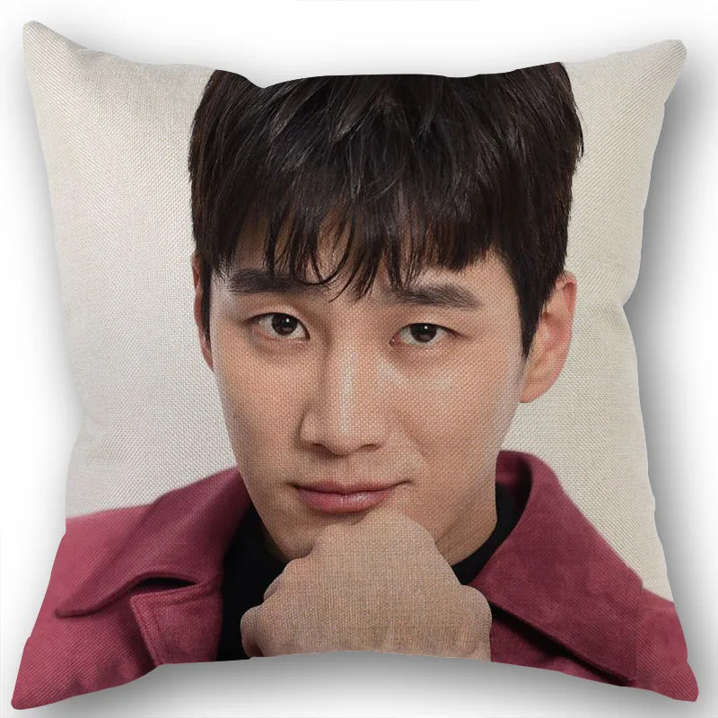 

Наволочка Ahn Bo-hyun из хлопка и льна, квадратная Подушка на молнии, для офиса, украшение для семьи, 45 х45 см, Экологически чистая