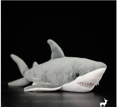 White Shark 40cm 38 см Hammerhead плюшевая игрушка «Акула» чучело океанское животное плюшевые мягкие игрушки для детей подарок на день рождения - Цвет: White Shark 40cm