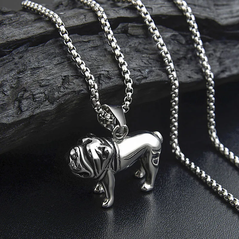 Ожерелье с подвеской в виде французского бульдога из нержавеющей стали|Цепочки| |