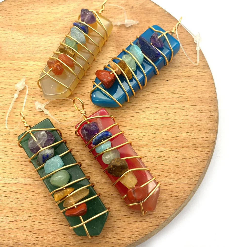 1 шт. подвеска в виде полудрагоценного камня 5 цветов|Подвески| |