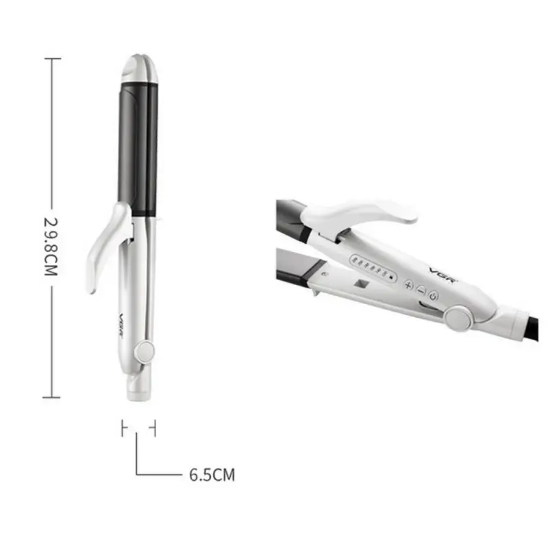 

VGR Hair Straightener six-gear temperature adjustment Ceramic Tourmaline Ionic Flat Iron Curling iron Hair curler For Women hair