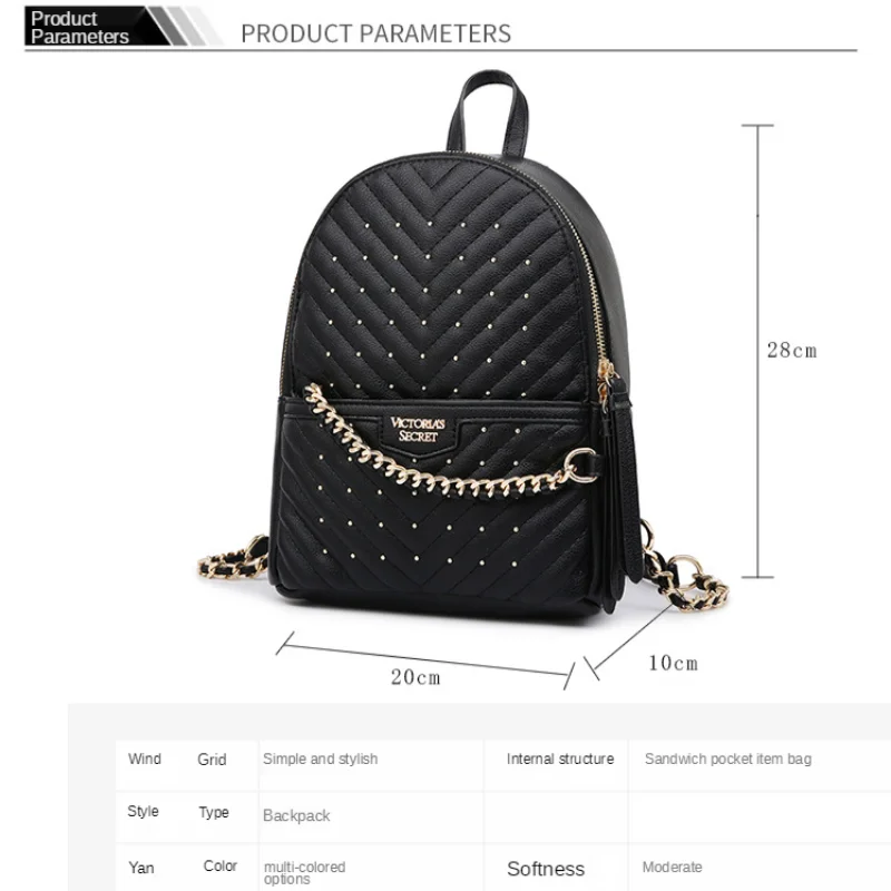 

2021 New Small Ladies Backpack Fashion Rivet Bag Chain Storage Bag Travel PU Designer Bag Backpacks for Women Bags Mini Backpack