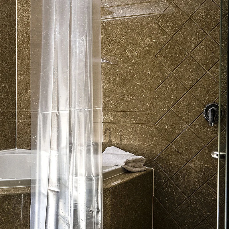 

Waterproof Transparent Luxury Bath Curtain Fashion for Bathroom 180*180CM PEVA Plastic Shower Curtain