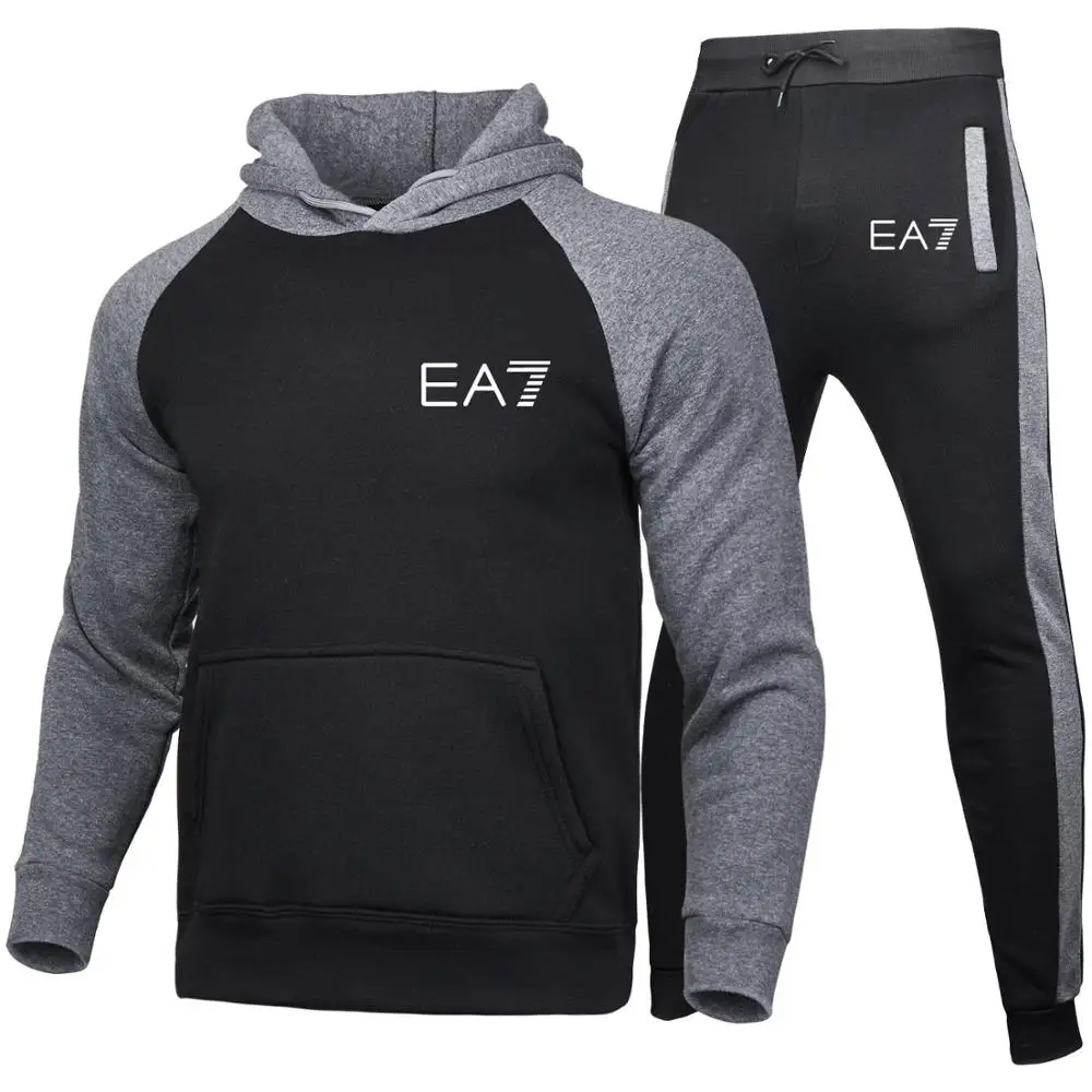 

New Autumn Men's Sets Hoodies + Pants Harajuku Sport Suits Casual Men Women Sweatshirts Tracksuit 2021 Brand Sportswear