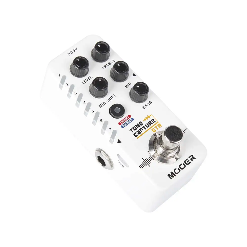 

MOOER Guitar Tone Capture GTR Pedal 7 Preset Slots Switch Between TRUE BYPASS or BUFFER BYPASS