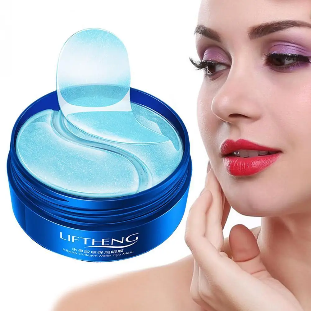 

Blue Moisturizing Eye Mask Patch 60pcs=30pairs Jellyfish Collagen Eyes Masks Anti Age Face Care Patches Remover Dark Circles