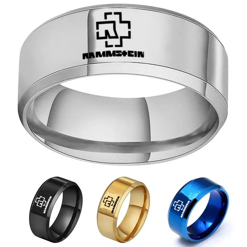 

Hot Selling New Fashion Rock Band German War Vehicle Ring Stainless Steel Street Party Ring for Men Women Punk Jewelry Gifts