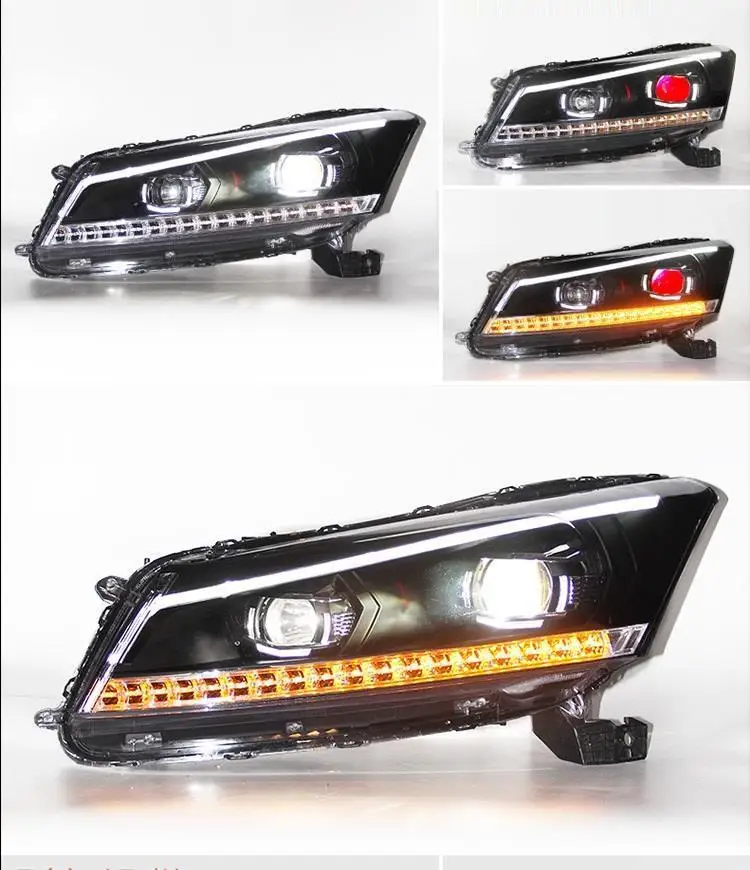 Наружные Drl Luces Assessoires Neblineros Led Para Авто Cob дневные ходовые фары автомобильные фары в сборе 08 для Honda Accord
