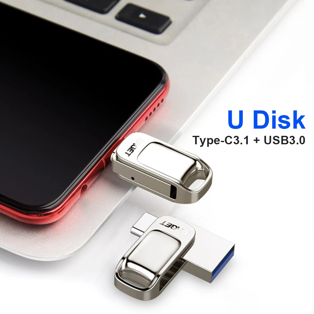 

CU31 3 in 1 USB Flash Drive 32/64/128GB Portable USB 3.1 Type-C USB 3.0 OTG Pendrive Memory Storage Stick for Phone/Tablet