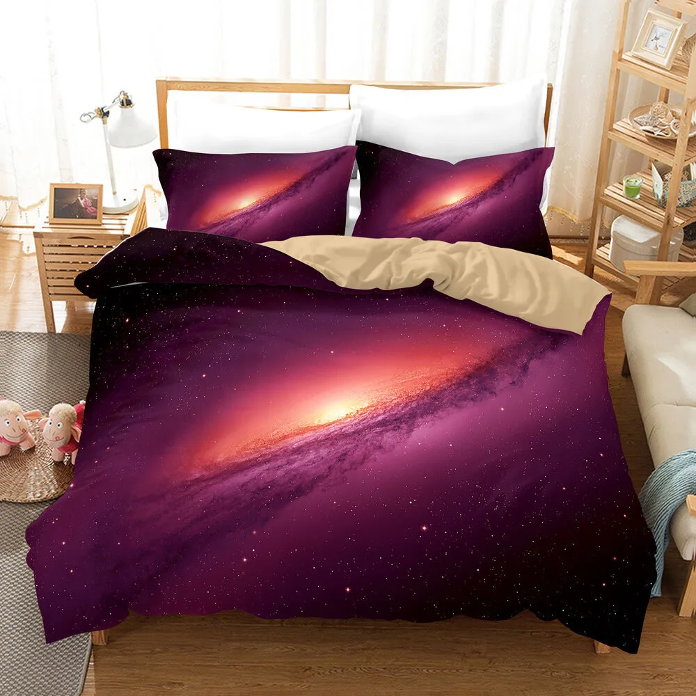 

Starry Night Sky Bedding Duvet Cover Set 3d Digital Printing Bed Linen Fashion Design Comforter Cover Bedding Sets Bed Set