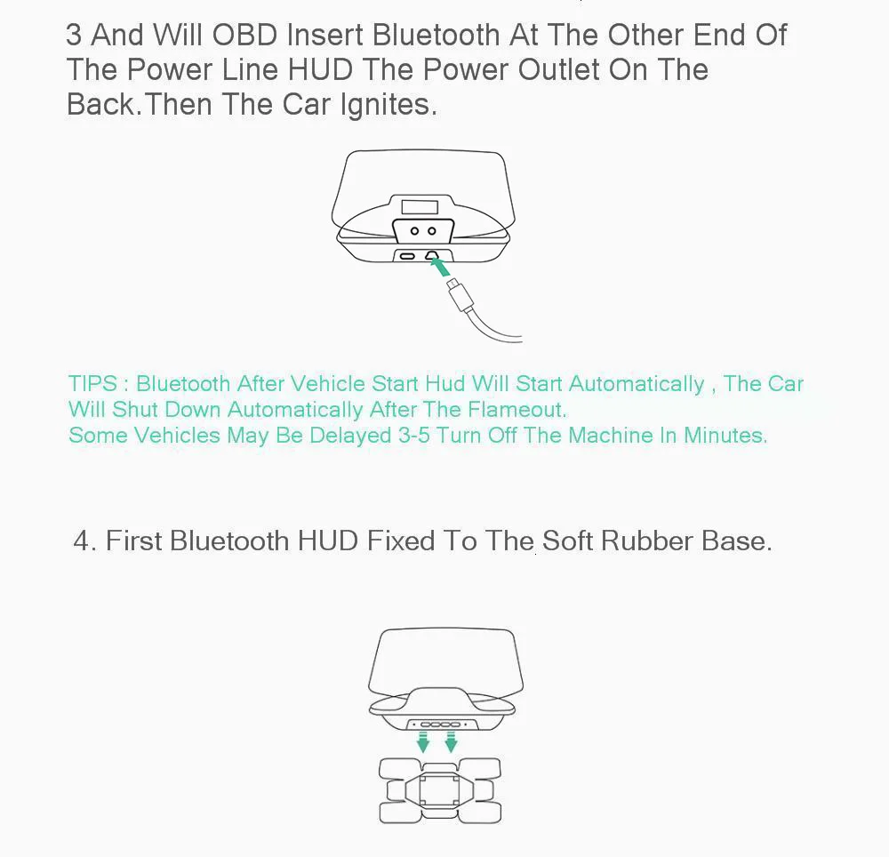 Xiaomi Mijia Carrobot Intelligence Car Hud Head Up Bluetooth Version Display OBD Driving Data Overspeed Warning System
