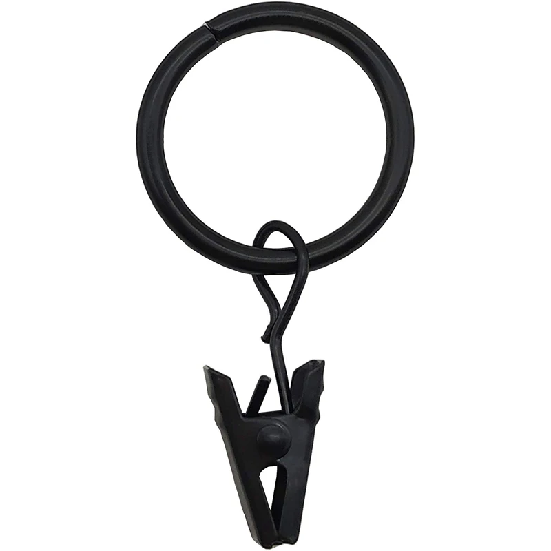 

Hot 42 Packs of Curtain Ring, with Clips, Decorative Curtains, Rust, Retro, 1 Inch, Inner Diameter, Black