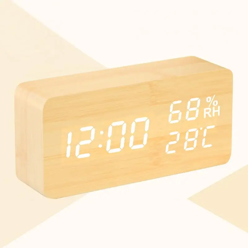 Новый Спальня будильник домашнего прикроватные настольные деревянные