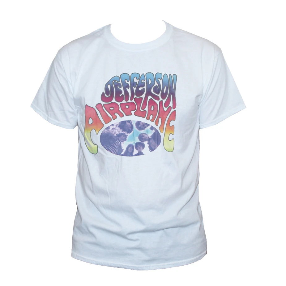 Футболка Jefferson Airplane Psychedelic Acid Rock Graphic Band футболка унисекс размера плюс|Мужские
