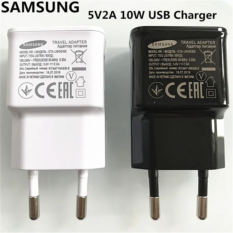 10 Вт Samsung Оригинальное 5V2A EU зарядное устройство адаптер для путешествий Micro