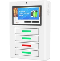 touch screen multiple cell phone charger locker vending machine with advertising lcd screen