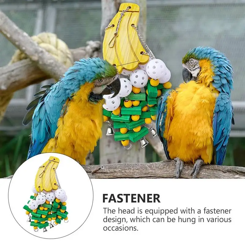 

1pc Parrot Chewing Toy Portable Creative Useful Durable Parrot Bite Toy Bird Cage Toy Bird Hanging Toy Parrot Plaything
