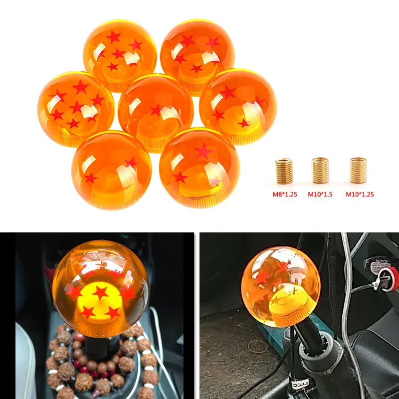 

Car Modified Interior Accessories Universal Auto Diameter Gear Shift Knob Star Ball Acrylic Shifter Knob 1-7 Stars Decoration
