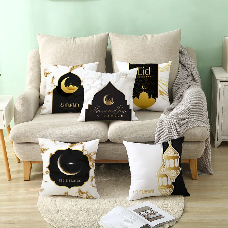 Чехол для подушки из хлопка 45x45 см Рамадан Мубарак украшение дома мусульманские