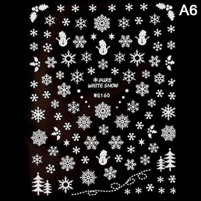 

1 Pieces Stickers For Christmas Nails Decals Snowflakes Envelopes Christmas Snowman Decorations For Winter Nails Manicure Tools