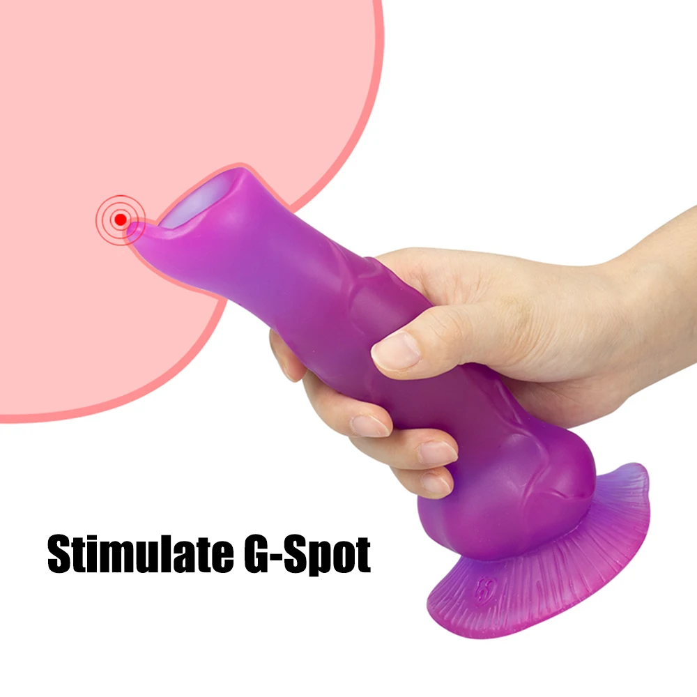 Имитация фаллоса для собаки - мягкая анальная пробка с огромным пенисом и присоской, стимулирующая вагину и анус. Большие секс-игрушки для женщин.