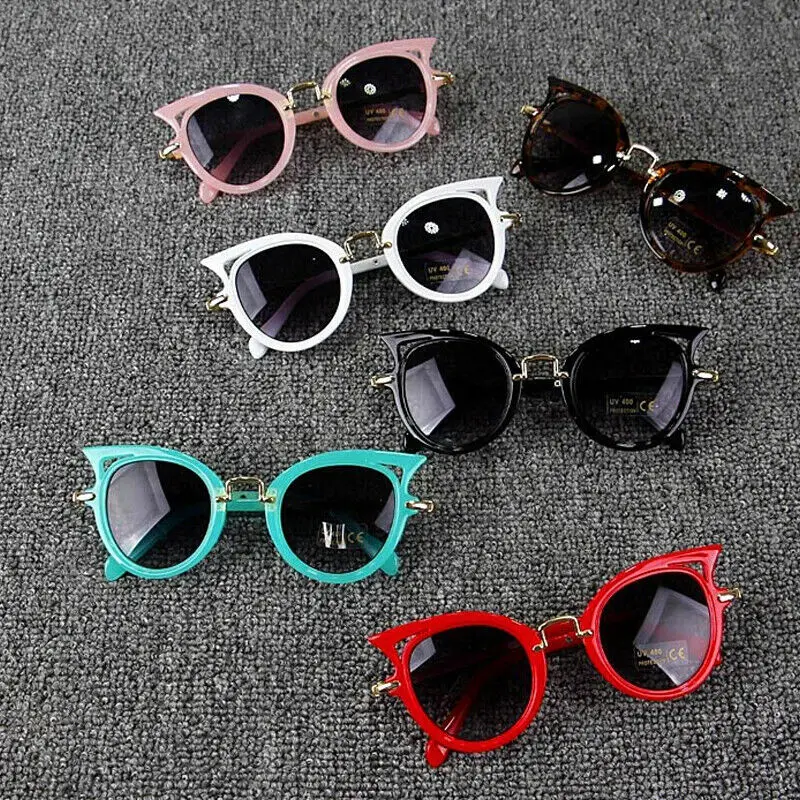 

2021 Baby Summer Accessories Kid Goggles Boy Girl Glasses Protection Outdoor Holiday Sunglasses Cat Shape Sunglasses Gifts