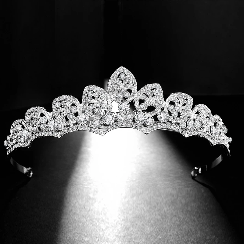 

Ymor Delicate Bridal Headwear Crown Wedding Hair Accessories Birthday Women Hair Band Brides Queen Adult Crown Tiaras