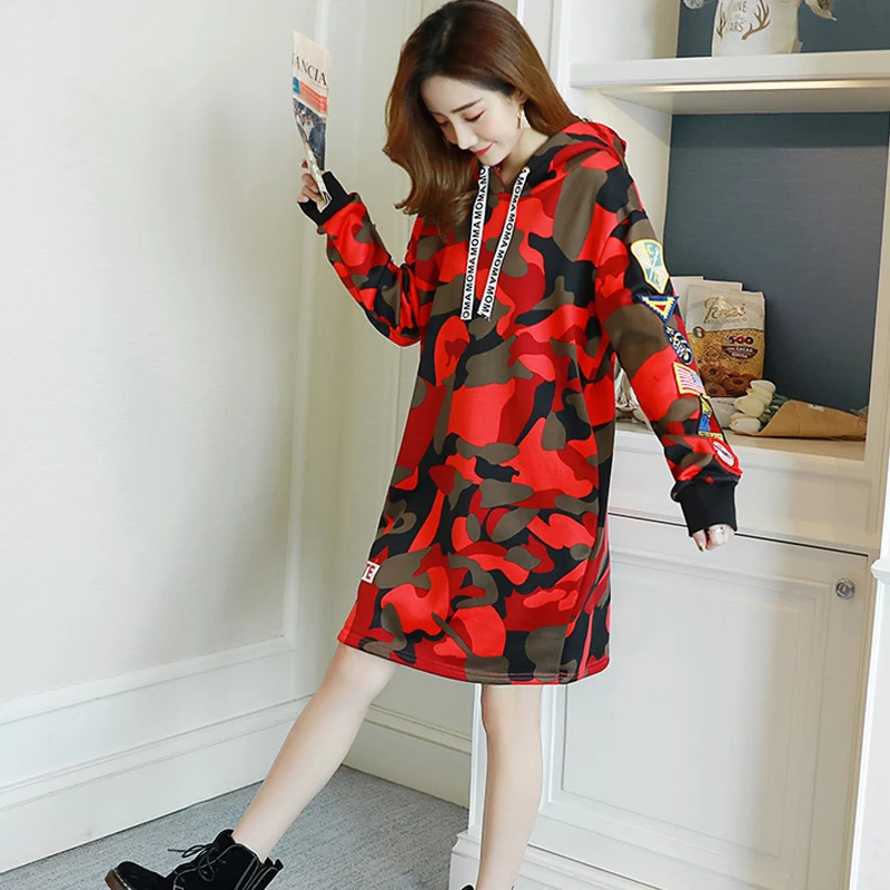 

Camouflage New Oversize Hoodies Women Loose Pullover Harajuku Casual Fashion Female Sweatshirts Long Sleeve Tracksuit Streetwear