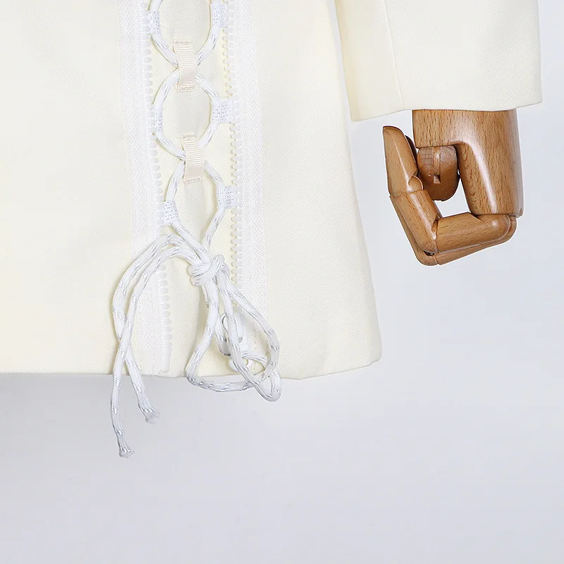 

New HIGH STREET Fashion 2021 Designer Stylish Trench Women's Notched collar Long Sleeve Drawstring Single Breasted blazer coat