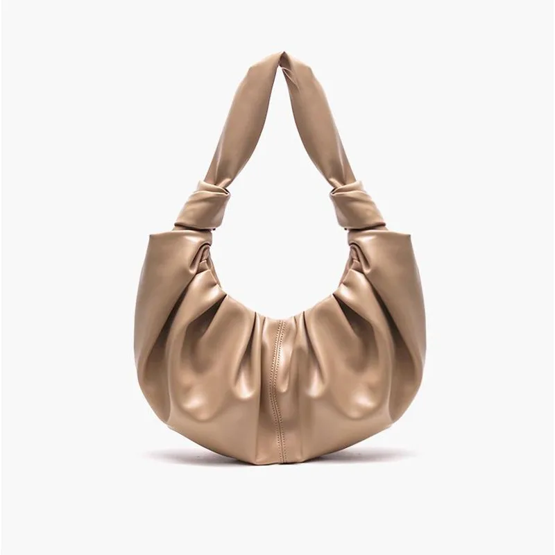 

Дизайнерская винтажная женская сумка-мессенджер на плечо, брендовая Сумочка с зажимом, Модный мягкий клатч в форме облака, складная дамская...