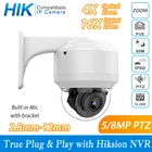IP-камера Hikvision, 4K, 5 МП, 8 Мп, 4-кратный зум, H.265, POE, PTZ