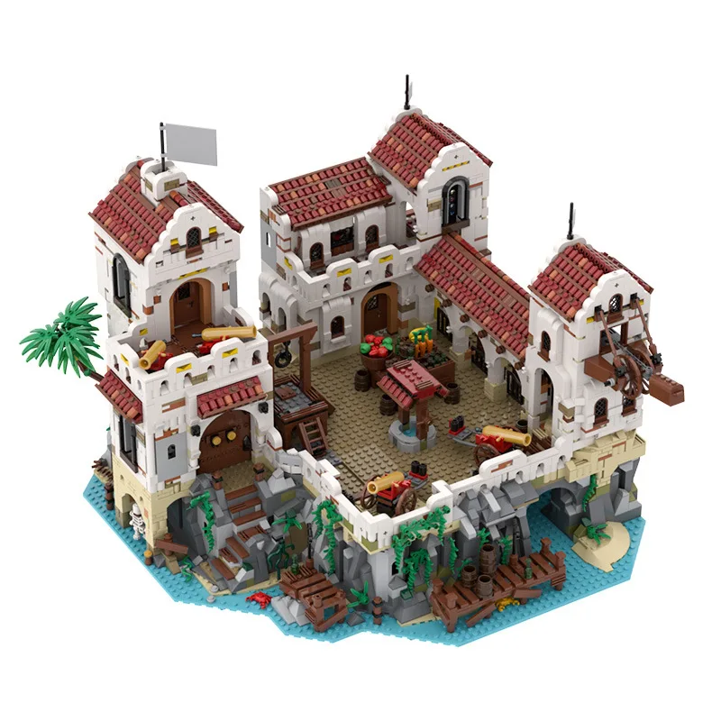 

MOC Street View The Eldorado Fortress - Pirates of Barracuda Bay For 49016 Pirate Theme Series Ideas Model Building Blocks Brick