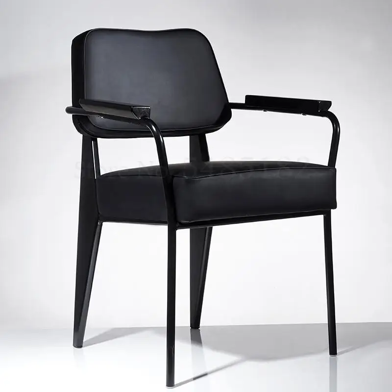 Скандинавский обеденный стул военная ветровка металлическое кофейное кресло