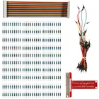 Raspberry Pi 4 B 3 комплект аксессуаров плата расширения типа GPIO T + 65 шт. джампедов + 40-контактный Радужный ленточный кабель + 300 шт. резисторов