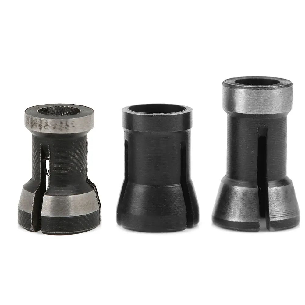 

3PCS 6 / 6.35 / 8mm Chuck Adapter Woodworking Milling Trimming Cutter Chuck Engraving Head