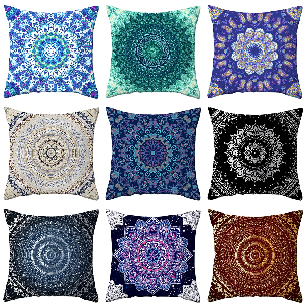 Homesky Мандала Цветочный узор наволочка полиэстер богемная для подушки украшение