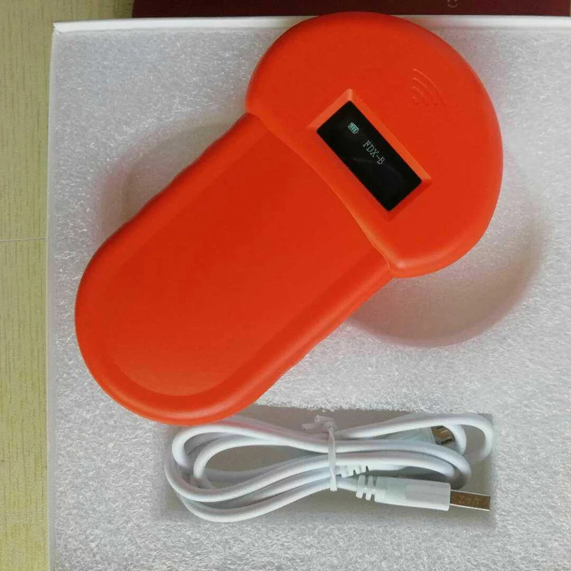 ISO FDX B Pet чип RFID считыватель OLED Дисплей Портативный животный микрочип сканер для