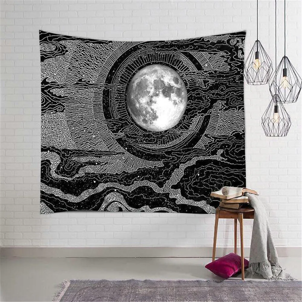 Настенное пляжное полотенце Moon Sun художественный скандинавский гобелен в